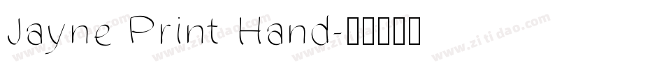 Jayne Print Hand字体转换